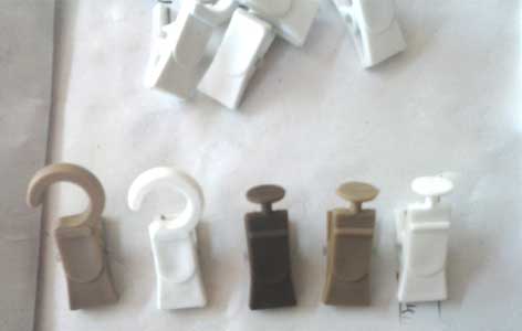 Plastic small clip for curtain, Display, hanging, sliding   